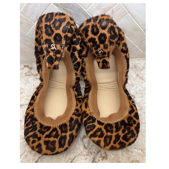 Yosi Samra leopard calf hair ballet flats size 7